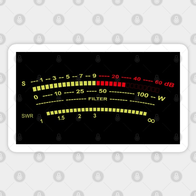 S Meter - dB high frequency field strength Magnet by amarth-drawing